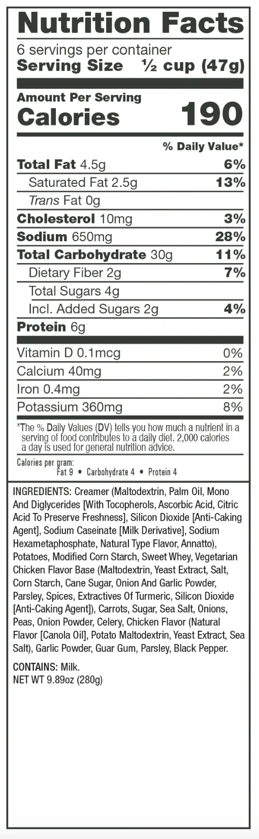 Potatoes and Chicken Flavored Pot Pie